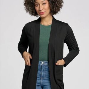 WOOLX Elegant Black Women's Cardigan Small